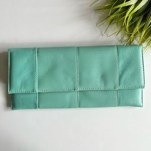 Turquoise Flap Envelope Clutch Purse